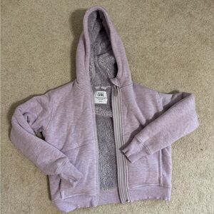 Athleta Girl Purple Fleece full zip hoodie
